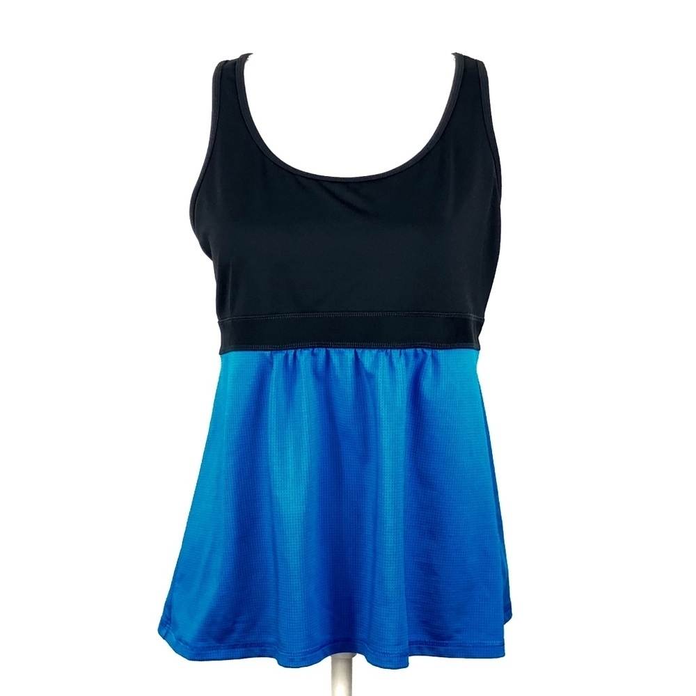 Zella Blue and Black Racerback Tank XL